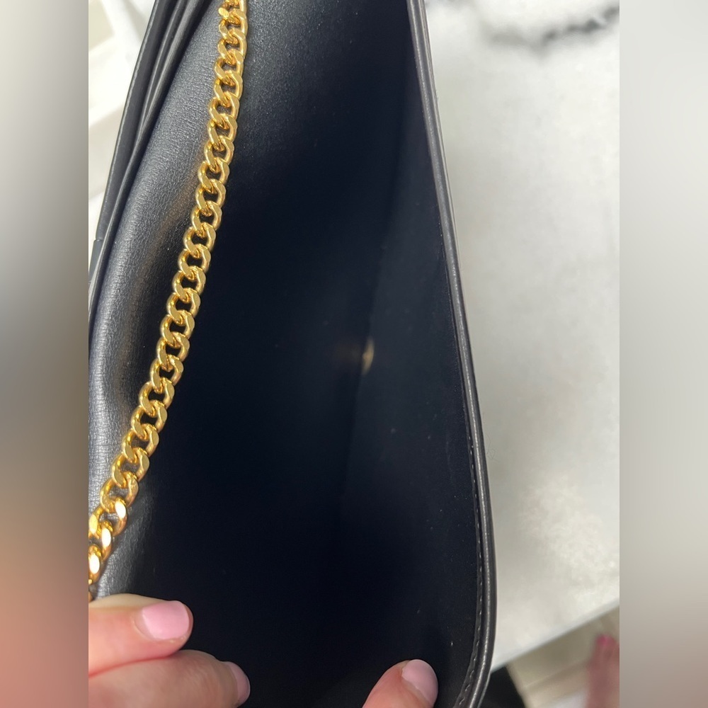 Christian Dior Vintage Oblique Trotter Chain Shoulder Bag Black Canvas Gold - Picture 11 of 16